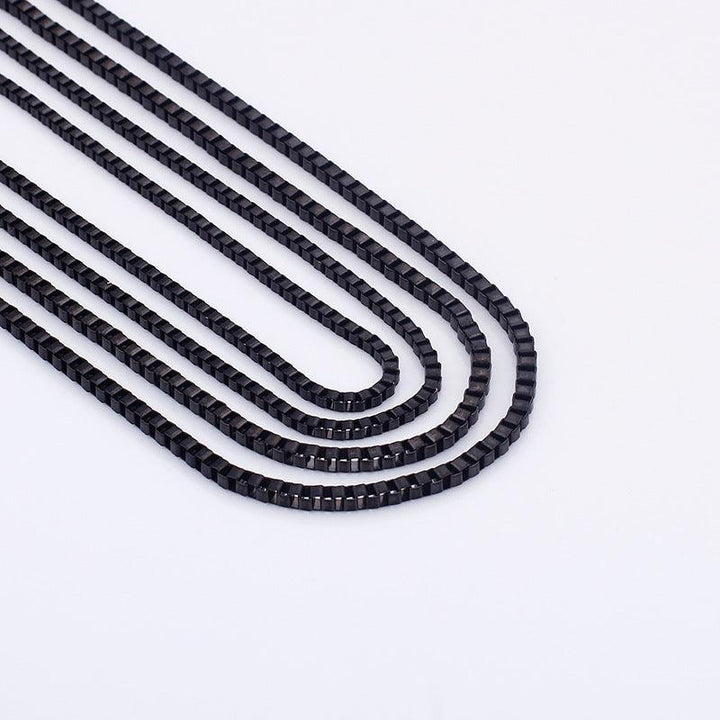 2.5/3mm Square Box Link Chain Necklace For Women - kalen