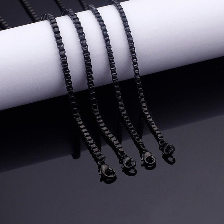 2.5/3mm Square Box Link Chain Necklace For Women - kalen