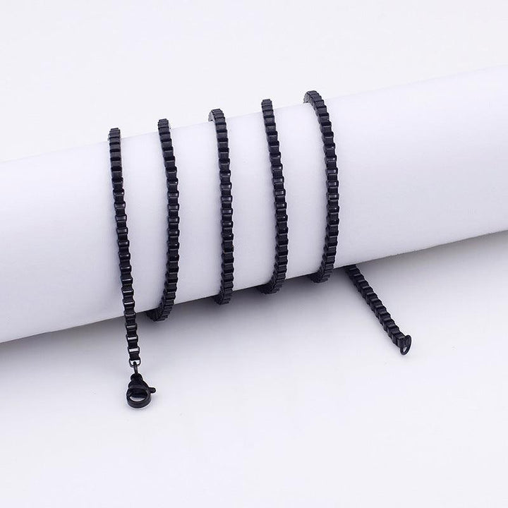 2.5/3mm Square Box Link Chain Necklace For Women - kalen