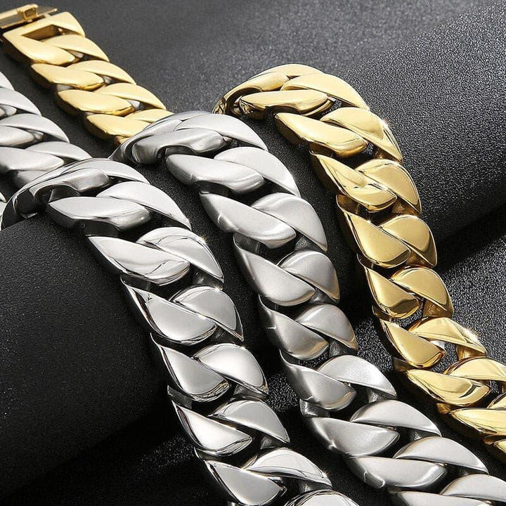 Kalen 20mm/31mm Punk Men's Women's Stainless Steel Necklace Curb Cuban Chain Necklace Choker Jewelry 40/42/72mm ;ength.