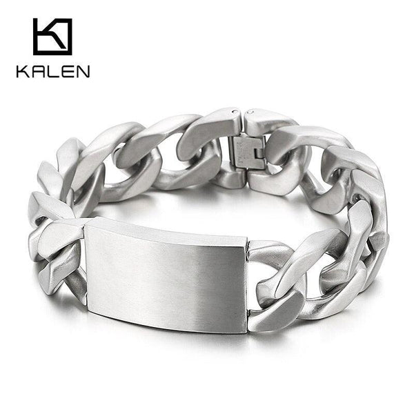 Kalen 20mm Exquisite O-chain Cuban Viking Male Stainless Steel Bracelet Heavy Jewelry.