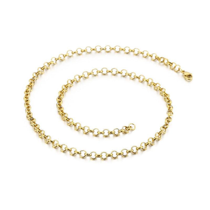 2/2.4/3/4/5/6/10/12mm Stainless Steel Faceted Cutting Rouned Box Link Chain Necklace - kalen