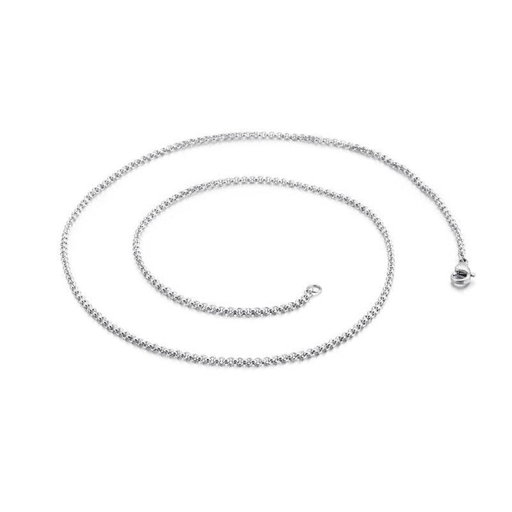 2/2.4/3/4/5/6/10/12mm Stainless Steel Faceted Cutting Rouned Box Link Chain Necklace - kalen