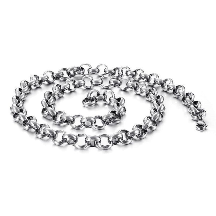 2/2.5/3/4/5/6/10/12 Stainless Steel Rouned Box Link Chain Necklace - kalen