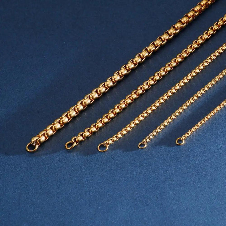 2/2.5/3/4/5/6/7mm Square Box Link Chain Bracelet for Men Women Stainless Steel Jewelry - kalen