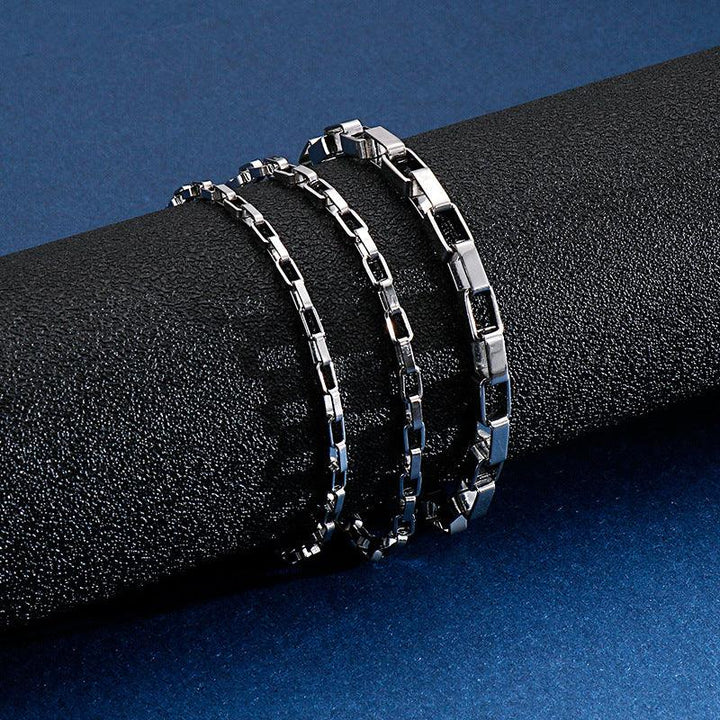 2/2.5/3/5mm Square Box Link Chain Bracelet For Women - kalen