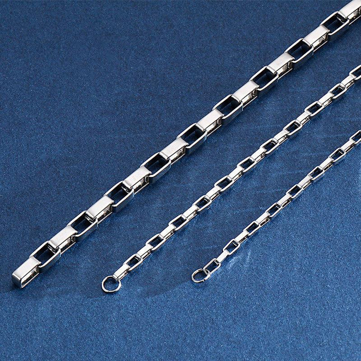 2/2.5/3/5mm Square Box Link Chain Bracelet For Women - kalen