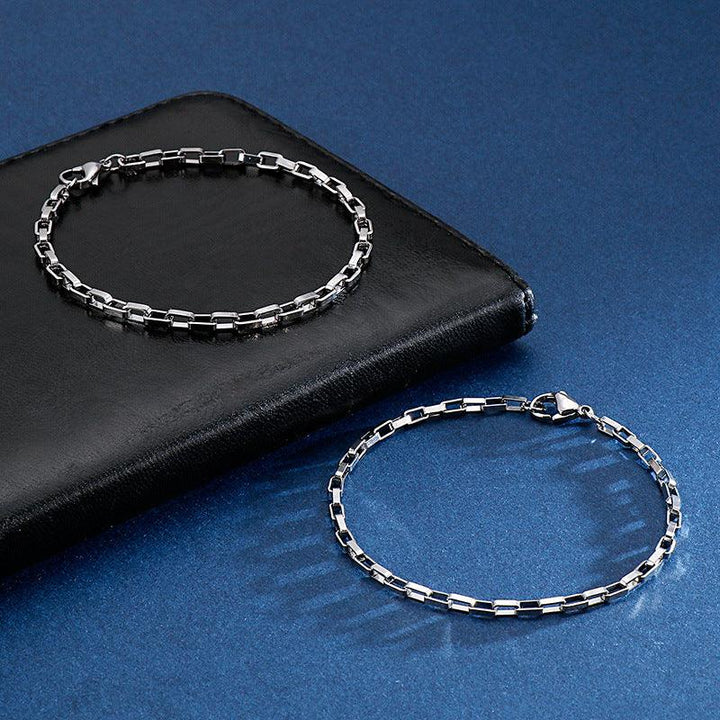 2/2.5/3/5mm Square Box Link Chain Bracelet For Women - kalen