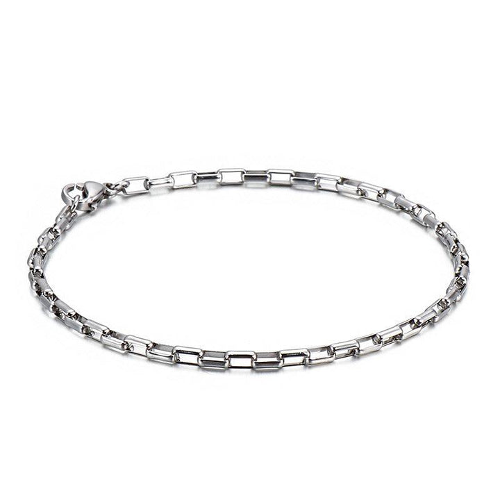 2/2.5/3/5mm Square Box Link Chain Bracelet For Women - kalen