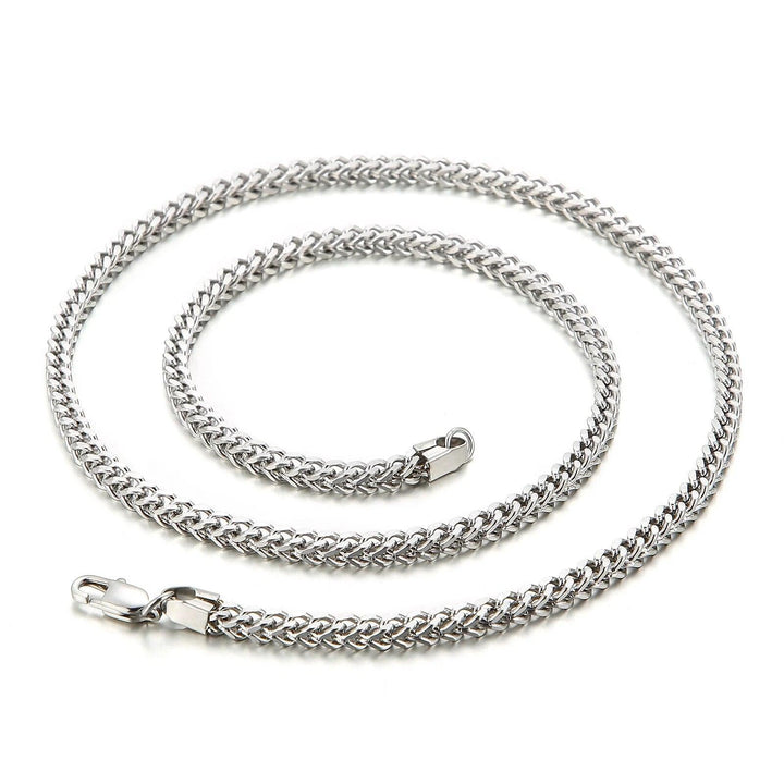 2/3/4/5mm Stainless Steel Diamond Cut Franco Chain Necklace - kalen