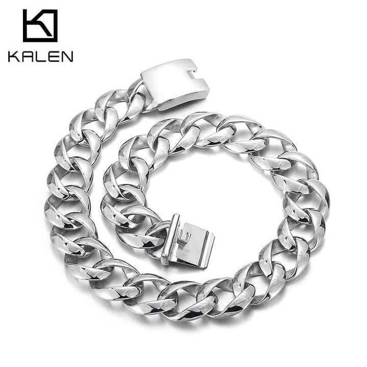 Kalen Punk 24mm Heavy Chain O-chain Men's Stainless Steel High Quality Necklace Rock Party Accessories.