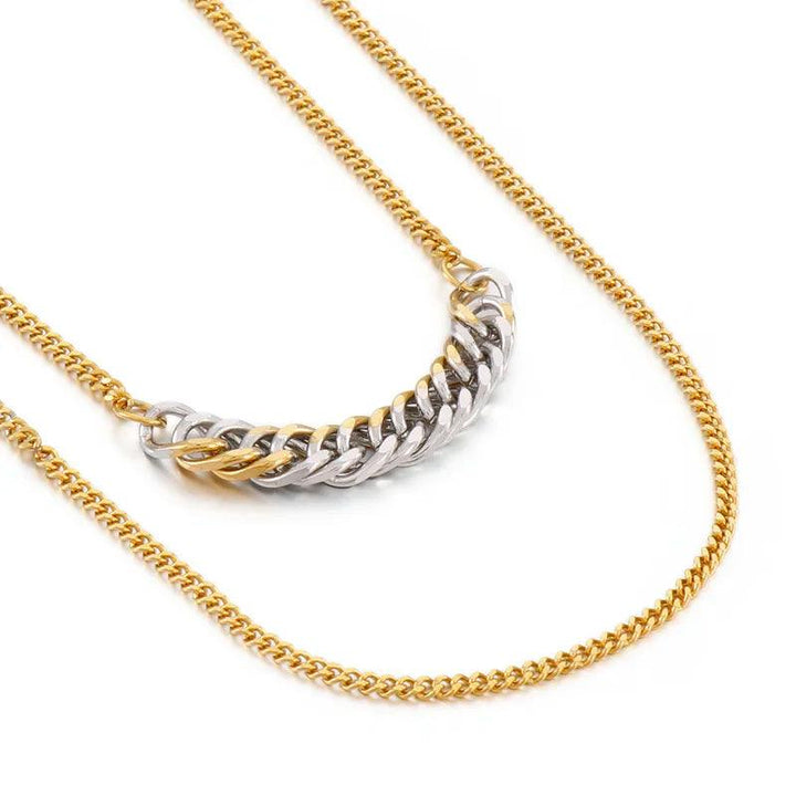 2/6mm Double Layer O-chain Chain Necklace for Women - kalen