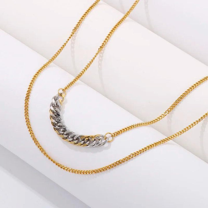 2/6mm Double Layer O-chain Chain Necklace for Women - kalen