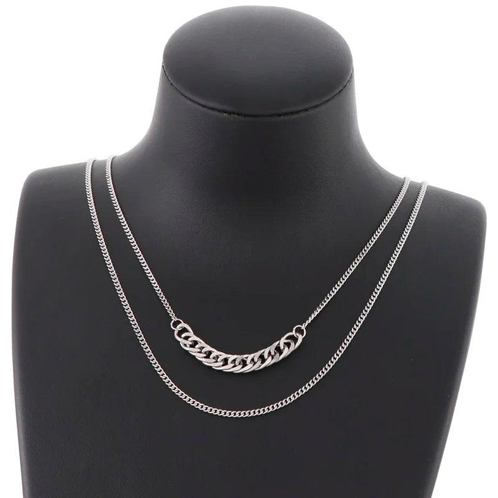 2/6mm Double Layer O-chain Chain Necklace for Women - kalen