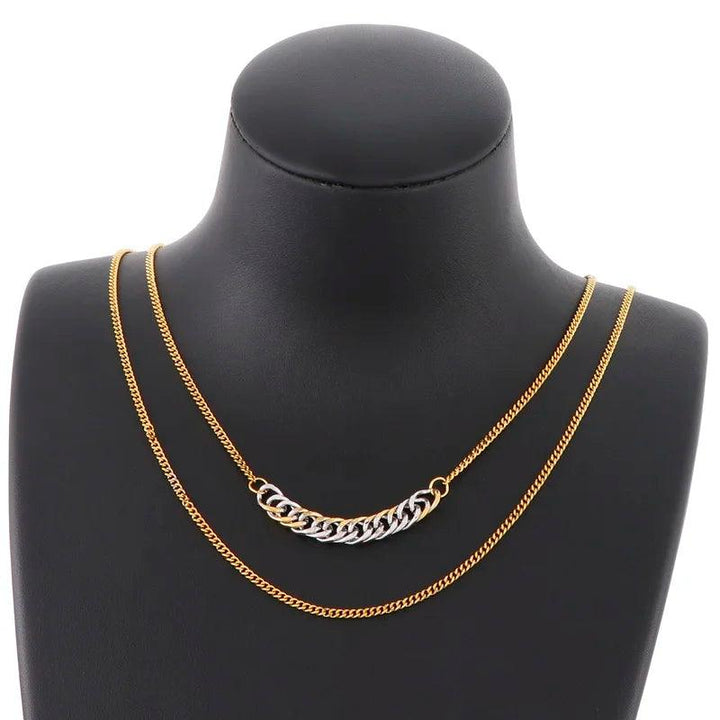 2/6mm Double Layer O-chain Chain Necklace for Women - kalen