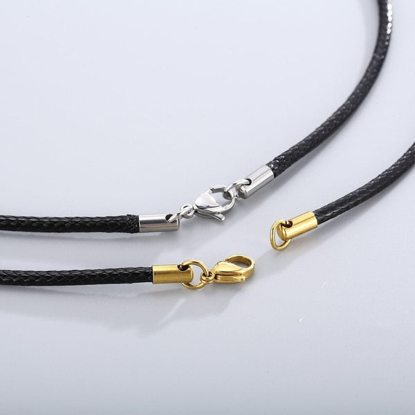 Kalen 2mm Leather Necklace Pendant Chain Accessories.