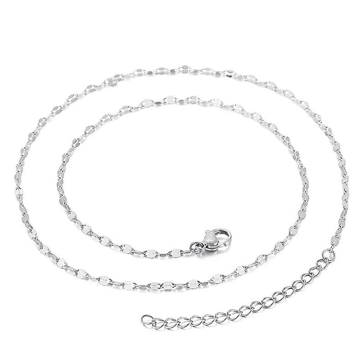 2mm Lip Sequin Chain Necklace for Women - kalen