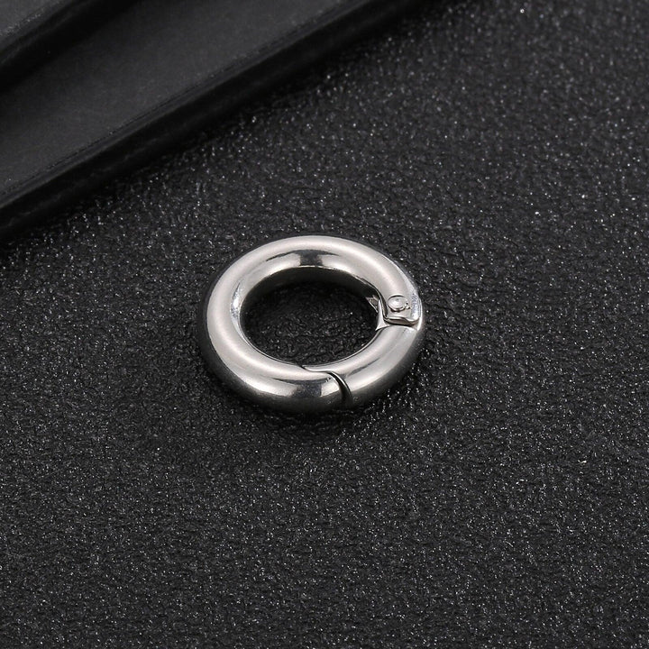 2pcs/Lot Connections Ring Carabiner Rings Spring Open Ring Clasp Bracelet Necklace Accessories DIY Jewelry Findings.