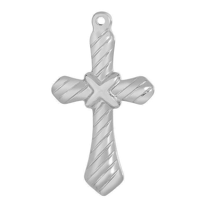 2pcs/Lot Stainless Steel 8 Styles Cross Charms Pendant Religious Jewelry Making DIY Charms Handmade Crafts.