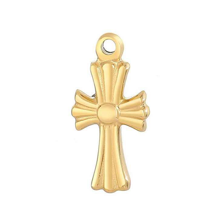 2pcs/Lot Stainless Steel 8 Styles Cross Charms Pendant Religious Jewelry Making DIY Charms Handmade Crafts.