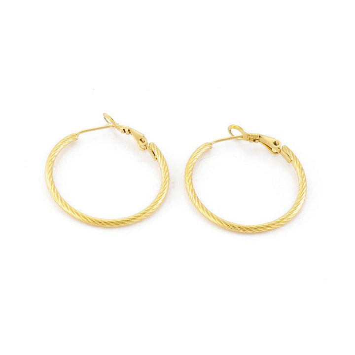 30/40/50/60mm Stainless Steel Circle Hoop Earrings - kalen