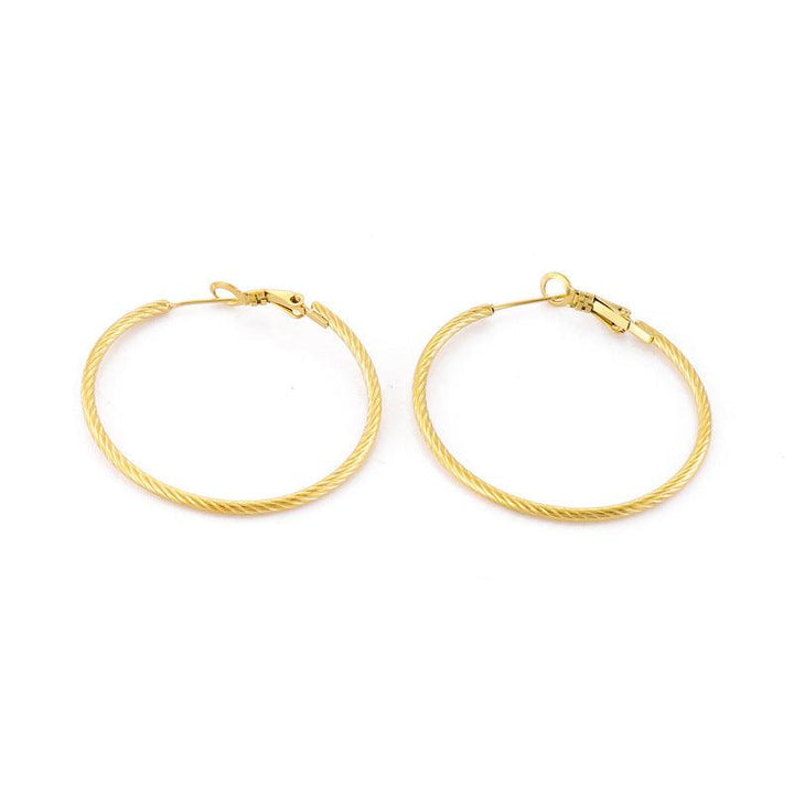 30/40/50/60mm Stainless Steel Circle Hoop Earrings - kalen