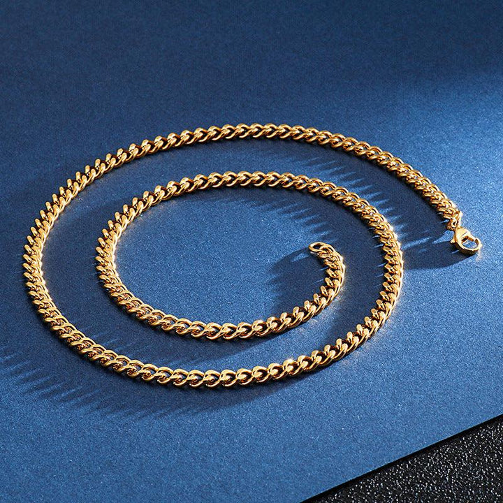 3/3.5/4.5/6mm Cuban Link Chain Bracelet Necklace With Lobster Clap - kalen