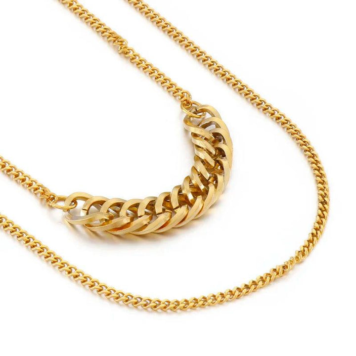 3/3.8mm Double Layer O-chain Chain Necklace for Women - kalen