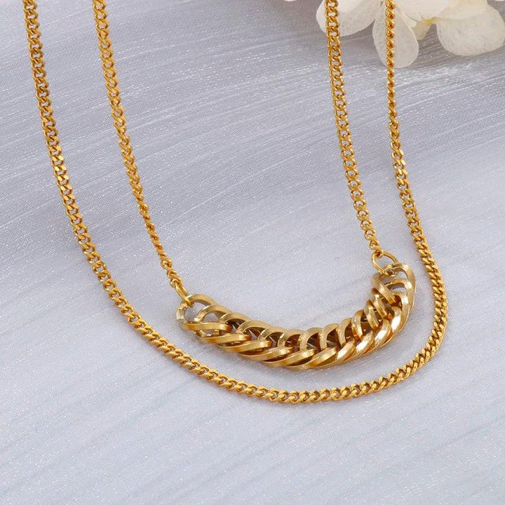 3/3.8mm Double Layer O-chain Chain Necklace for Women - kalen