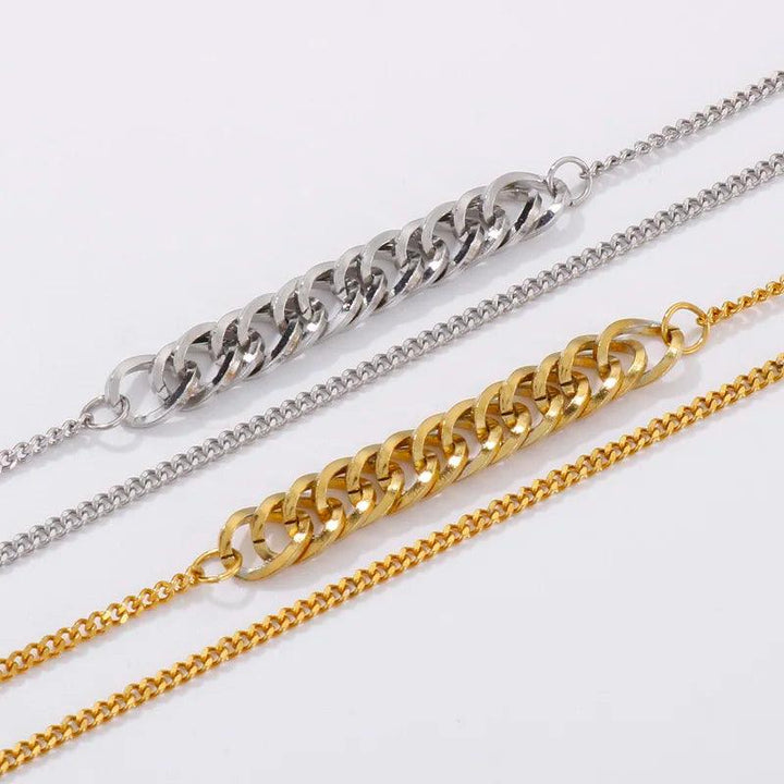 3/3.8mm Double Layer O-chain Chain Necklace for Women - kalen