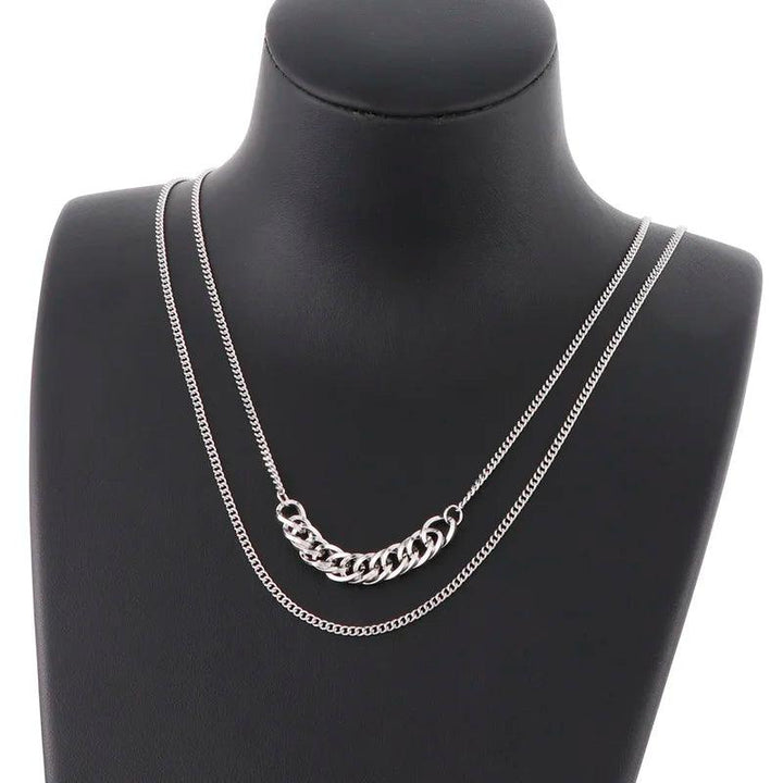 3/3.8mm Double Layer O-chain Chain Necklace for Women - kalen