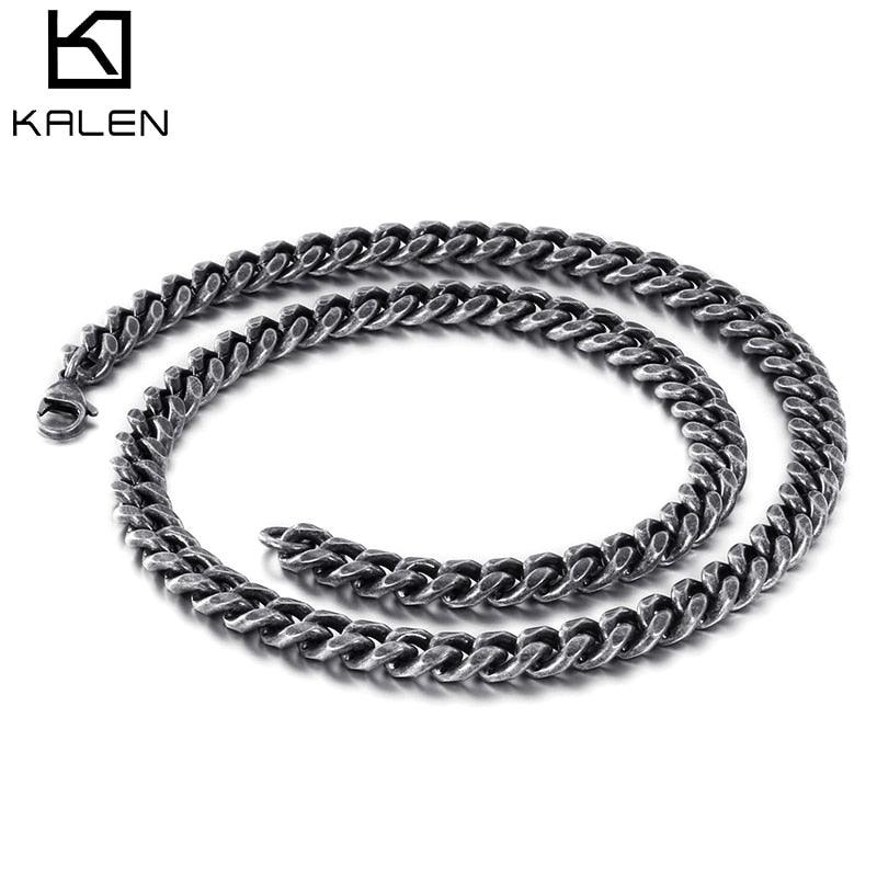 Kalen Wholesale Stainless Steel Matte chain choker necklace – kalen