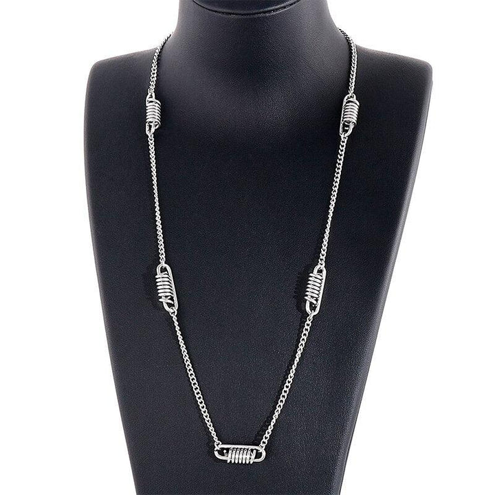 Kalen Fashion Chain Necklace Simple Metal Chain Stainless Steel Men's Trend Jewelry.