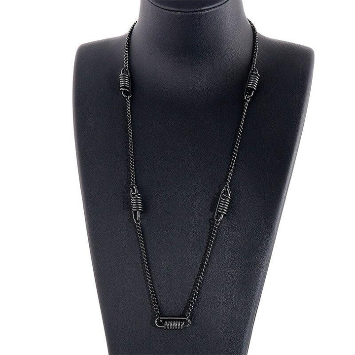 Kalen Fashion Chain Necklace Simple Metal Chain Stainless Steel Men's Trend Jewelry.