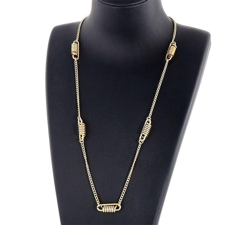 Kalen Fashion Chain Necklace Simple Metal Chain Stainless Steel Men's Trend Jewelry.