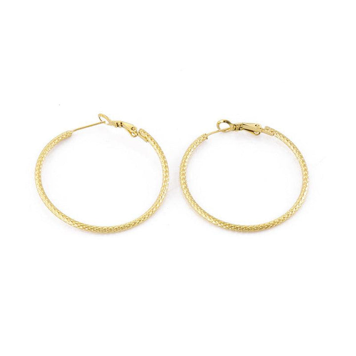 40/50/60mm Stainless Steel Circle Hoop Earrings - kalen