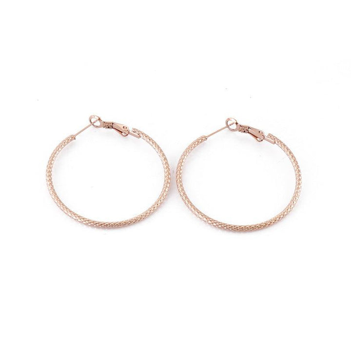 40/50/60mm Stainless Steel Circle Hoop Earrings - kalen