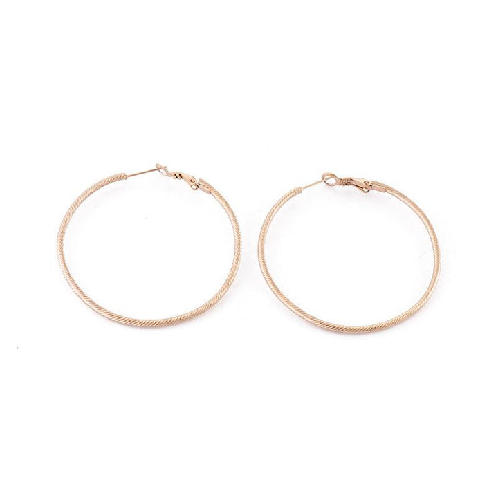 40/50/60mm Stainless Steel Circle Hoop Earrings - kalen