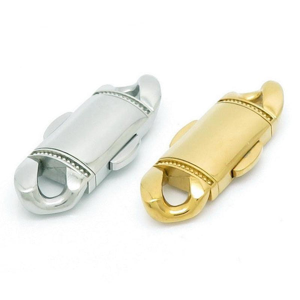 40x13mm Stainless Steel Clasp Buckle Lock Connector Fasteners for DIY Charms Bracelet Necklace Jewelry Making Accessories.