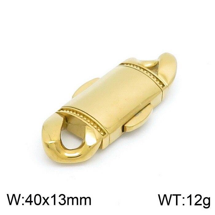 40x13mm Stainless Steel Clasp Buckle Lock Connector Fasteners for DIY Charms Bracelet Necklace Jewelry Making Accessories.