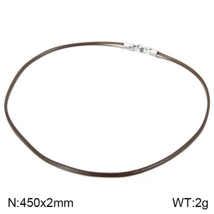 450x1mm Leather Chain Necklace - kalen