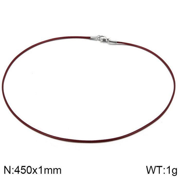 450x1mm Leather Chain Necklace - kalen