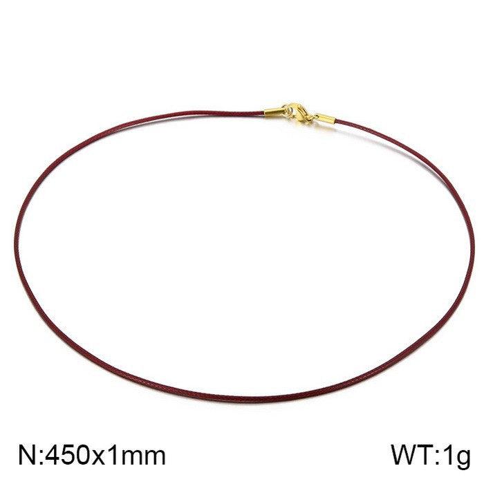 450x1mm Leather Chain Necklace - kalen