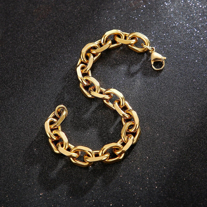 4/5/6/10mm O-Chain Diamond Cut Cable Link Loop Chain Bracelet - kalen