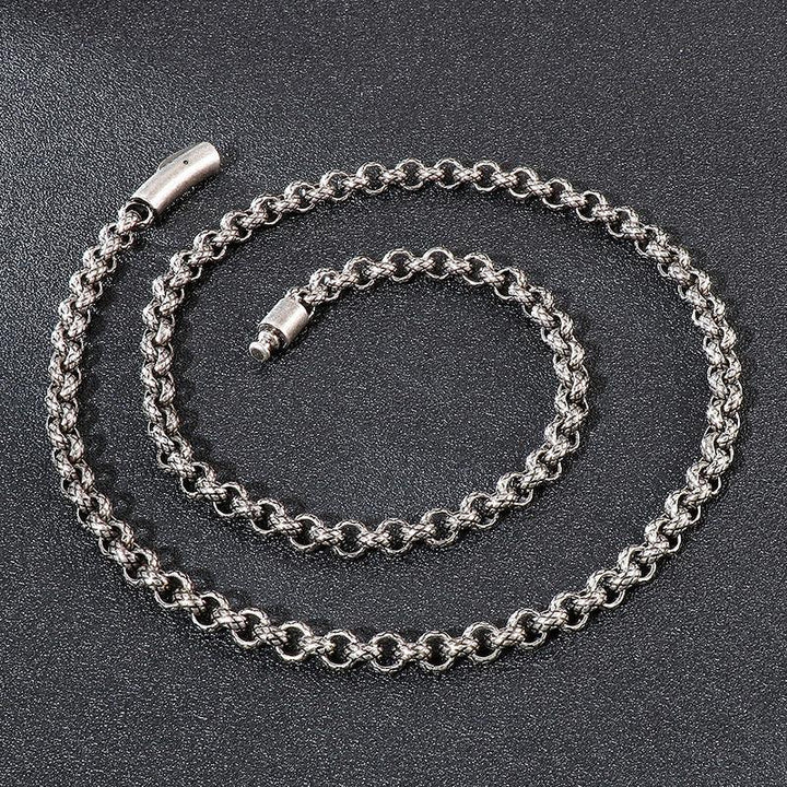 4/5/6/7mm Brushed Matte Box Franco 2-Side Cut Curb Cuban Chain Bracelet Necklace Set with Lobster Push Button Clap - kalen