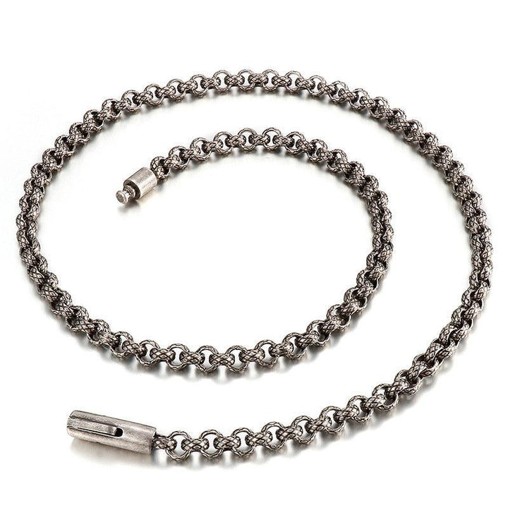 4/5/6/7mm Brushed Matte Box Franco 2-Side Cut Curb Cuban Chain Bracelet Necklace Set with Lobster Push Button Clap - kalen