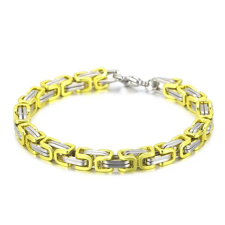 4/5/6/8mm Byzantine Emperor Byzantium Stainless Steel Chain Bracelet for Men Women - kalen