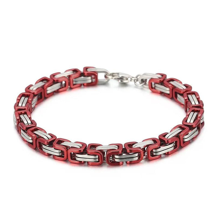 4/5/6/8mm Byzantine Emperor Byzantium Stainless Steel Chain Bracelet for Men Women - kalen