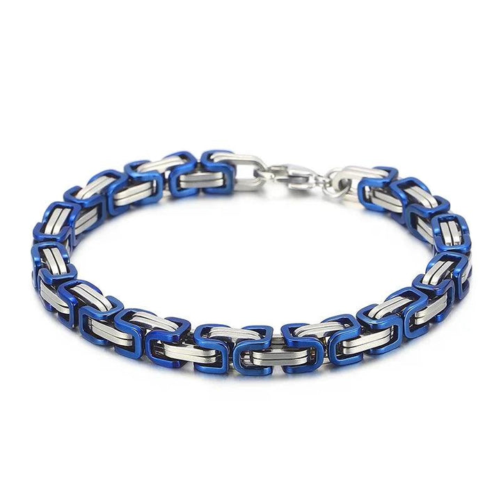 4/5/6/8mm Byzantine Emperor Byzantium Stainless Steel Chain Bracelet for Men Women - kalen