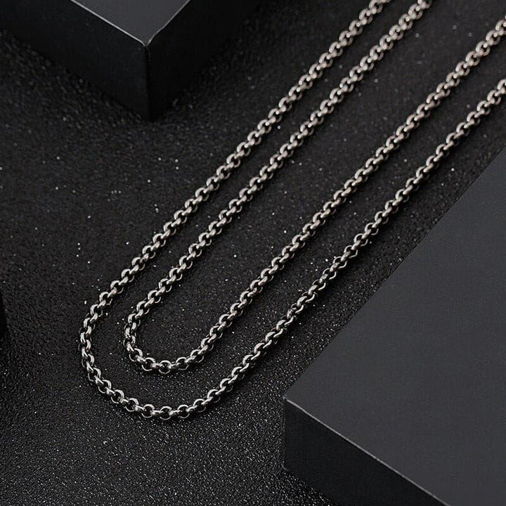 KALEN 316L Stainless Steel Oxidized Chain Necklace For Men 60cm 66cm 76cm Long Chain Choker Male Jewellry 2020.